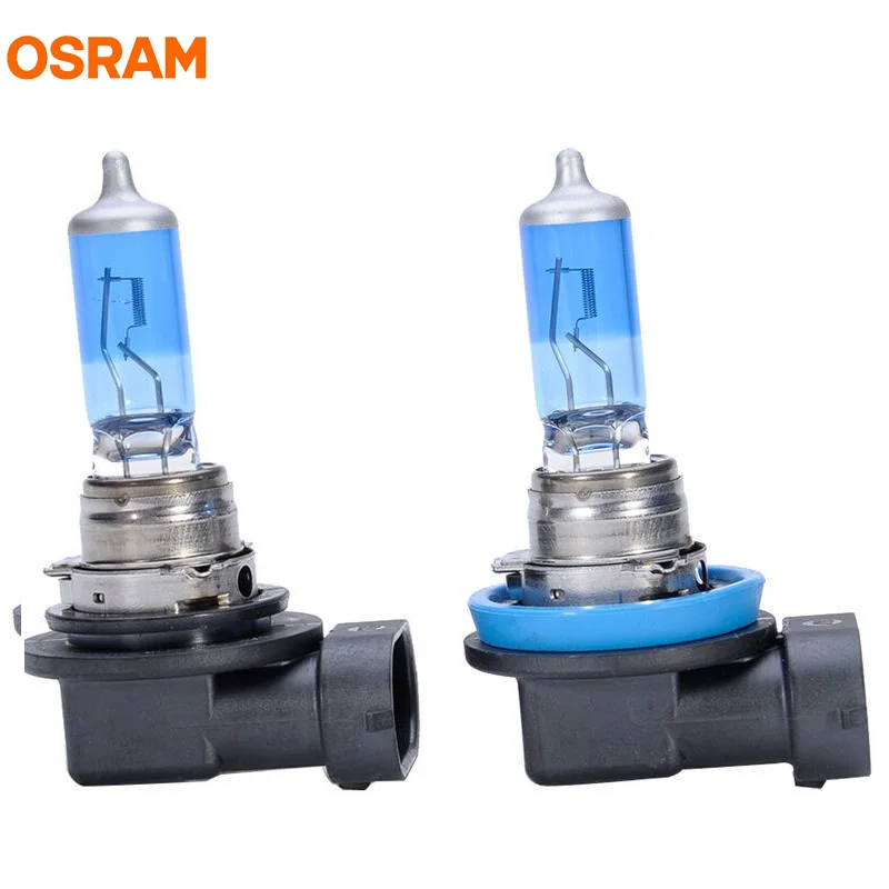 Osram h11 12v 55w. H11 Osram белый свет. Лампочки галогеновые Осрам h11. H11 ксенон Osram. Осрам h11 55w.