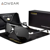מותג AOWEAR מעצב משקפי שמש מפולריזציה לגברים עם ציפוי אוויאציה מראה משקפי שמש לגברים ונשים oculos gafas lentes de sol 2