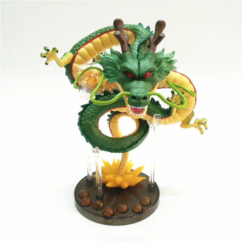 Dragon ball Z фигурка Shenron Shenlong Dragon ball фигурки дракона+ 7 хрустальных Драконовых шаров 4,2 см+ 1 полка brinquedos - Цвет: without box