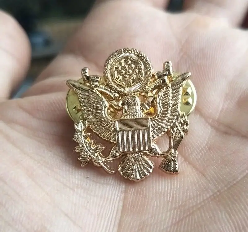 WWII США армейский главный полицейский плечо Орел маленький металлический значок