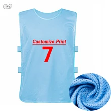 Детский тренировочный защитный жилет с индивидуальным принтом для взрослых футбольная баскетбольная кофта-передничек для мальчиков, дышащая сетчатая быстросохнущая майка