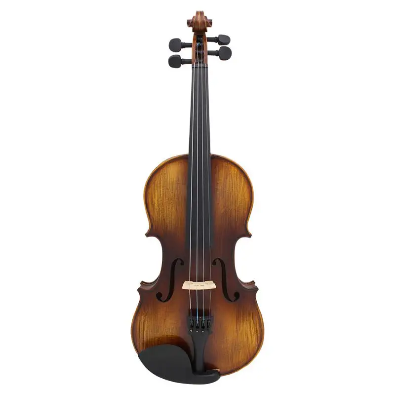 SLADE AV-508 4/4 Full Size Acoustic Violin Fiddle Kit Solid Wood Matte Finish ebony Face Board 4-String Instrument