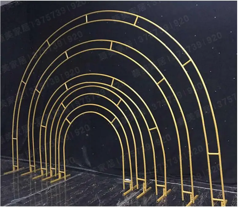 Свадебный реквизит Yingmei кованый каркас с изогнутыми лучами кольцо-дуга Радужная АРКА круглый цветок дверь свадебные принадлежности
