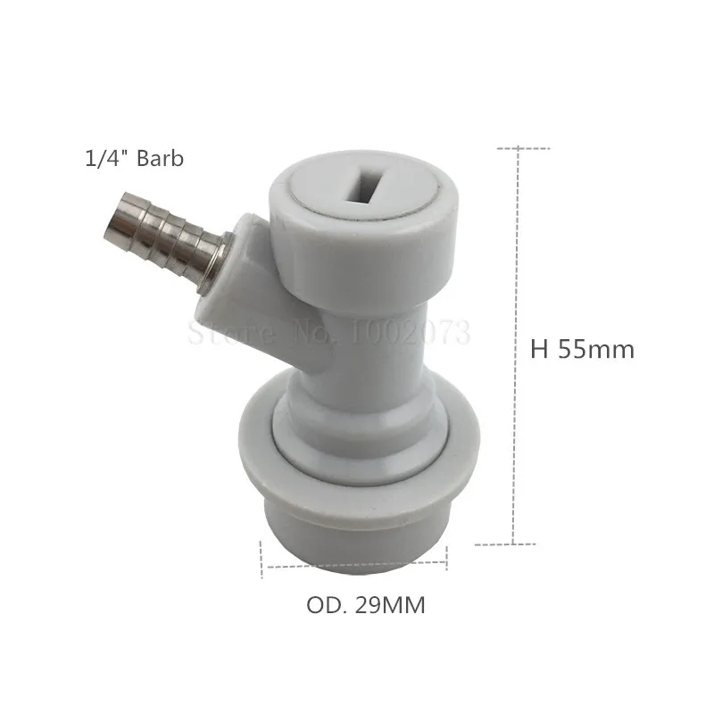 Homebrew Beer Keg Disconnect Cornelius Ball Lock keg Connector GasLiquid with 14Barb  (1)