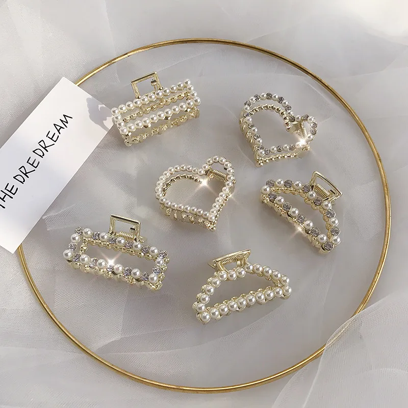 

Pearl Hair Clip Barrette Fashion 6 Styles Women Korean Pearl Imitation Beads Zircon Stick Hairpin Hair Styling Accessories