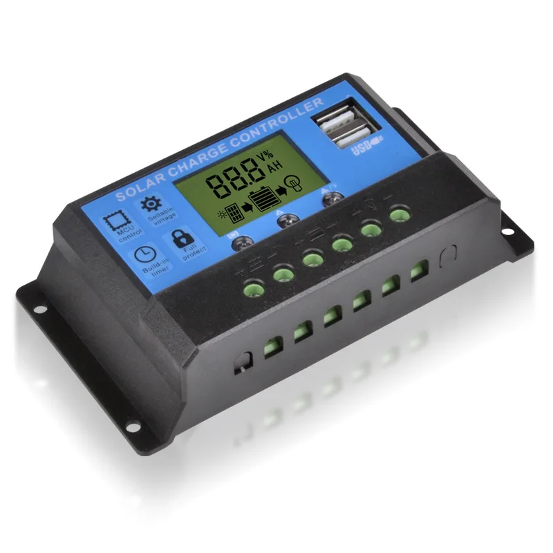 

20A 12V/24V, New solar charge controller , LCD display, dual USB output 5V voltage.Cheap price free shipping,for solar system