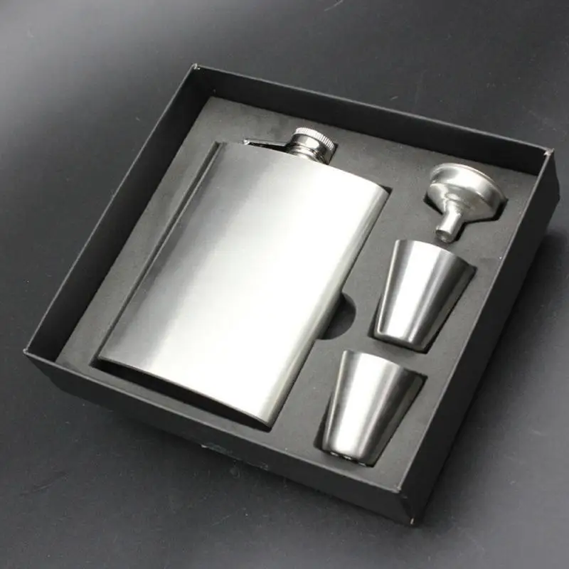 8oz Portable Stainless Steel Hip Flask Pocket Alcohol Flagon Flask With