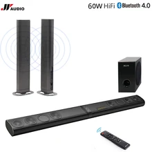 60W 3D Home Theater TV Soundbar Bluetooth Speakers Wireless Sound Bar Stereo LED TF Optical HDMI AUX Subwoofer Computer PC Phone