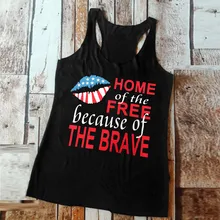 Женские летние топы Модные женские с принтом флага модные повседневные рубашки без рукавов для девочек с круглым вырезом vestidos mujer verano