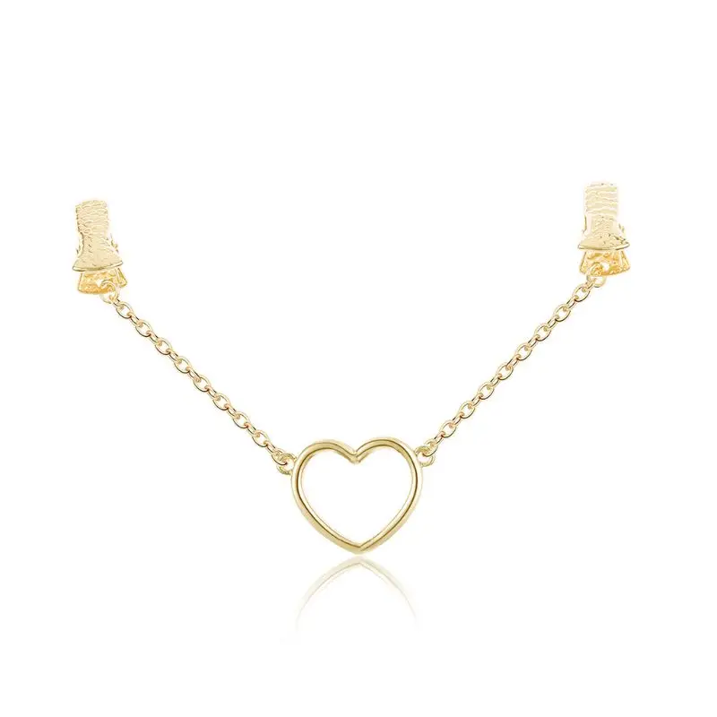 

Scarf Buckle Alloy Clip Heart Shape Pendant Chain Women Scarves Decoration Jewelry Gold Silver Luxury Fashion W2952001