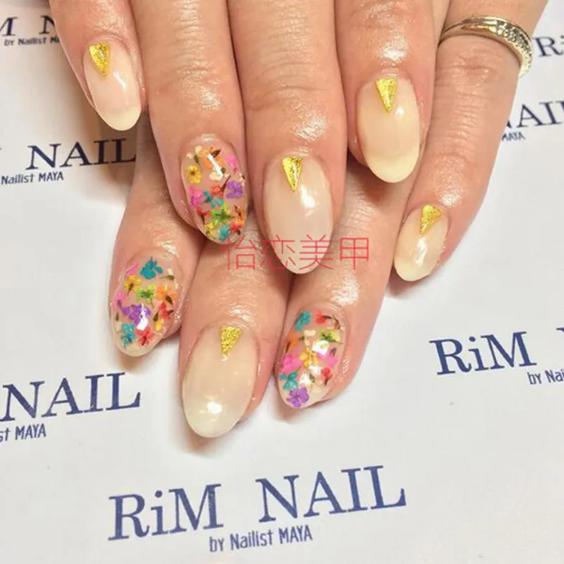 Nail Fiori Secchi Decorazione Reale Secchi Fowers Unghie Artistiche
