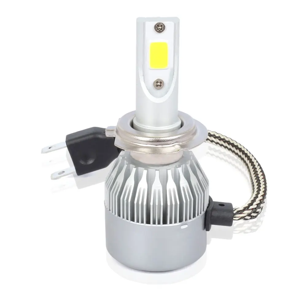 Vehemo супер яркий светодиодный светильник на голову H7 H1 H4/HB2/9003 DC12-24V, передняя лампа, автомобильные лампы, головной светильник светодиодный налобный фонарь, белый головной светильник