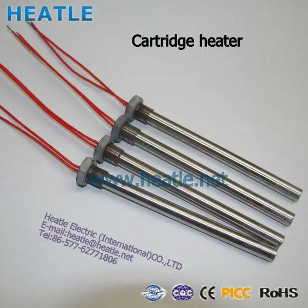 High performance nozzle heater cartridge PTFE wrappde copper wire 12.5*150mm 230V 500W |