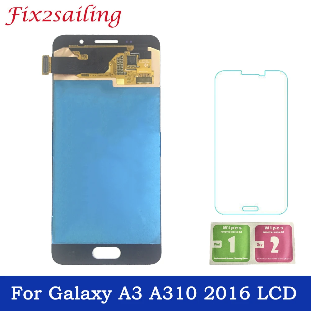 

Super Amoled LCDS For SAMSUNG Galaxy A3 A310 LCD SM-A310 A310F LCD Display Touch Screen Digitizer Assembly Replacement parts