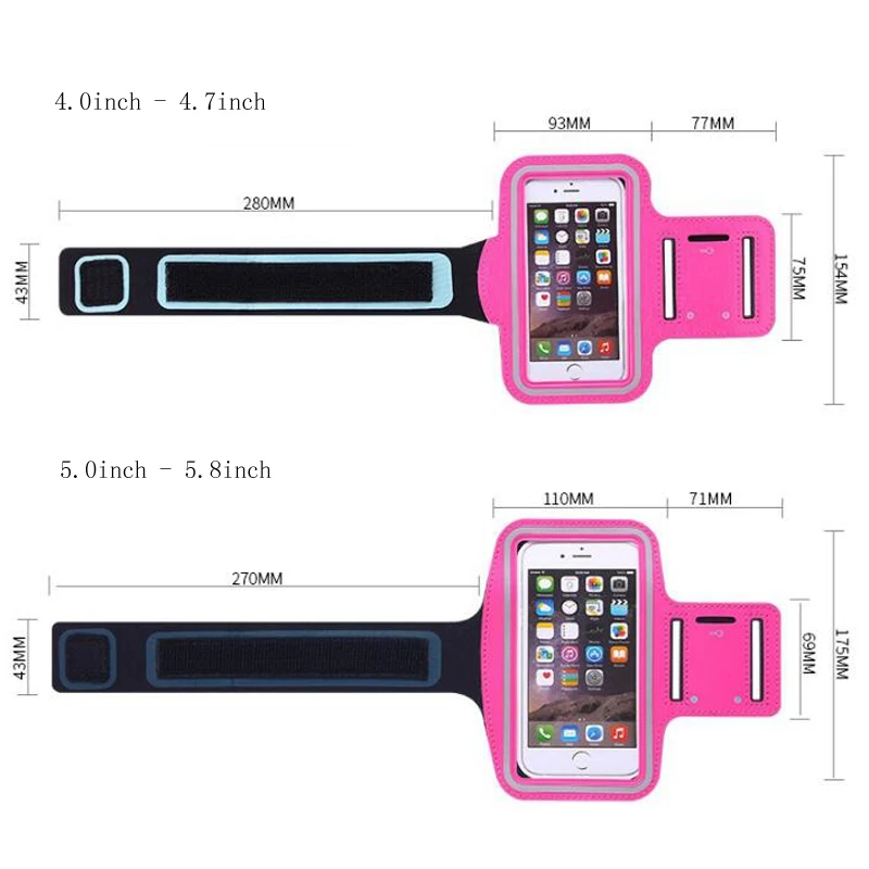 

Armband For Size 4'' 4.5'' 4.7'' 5'' 5.5'' 5.8'' inch Sports Cell Phone Holder Case For GENERAL LEAGOO HISENSE CAT PANTECH Phone