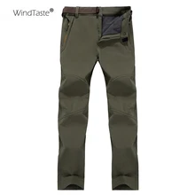 WindTaste 7XL зимние мужские флисовые штаны для улицы водонепроницаемые походные альпинистские теплые мужские спортивные брюки KA053