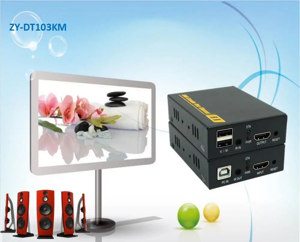 394ft HDMI USB IR Over IP font b Network b font KVM Extender 1080P HDMI Keyboard