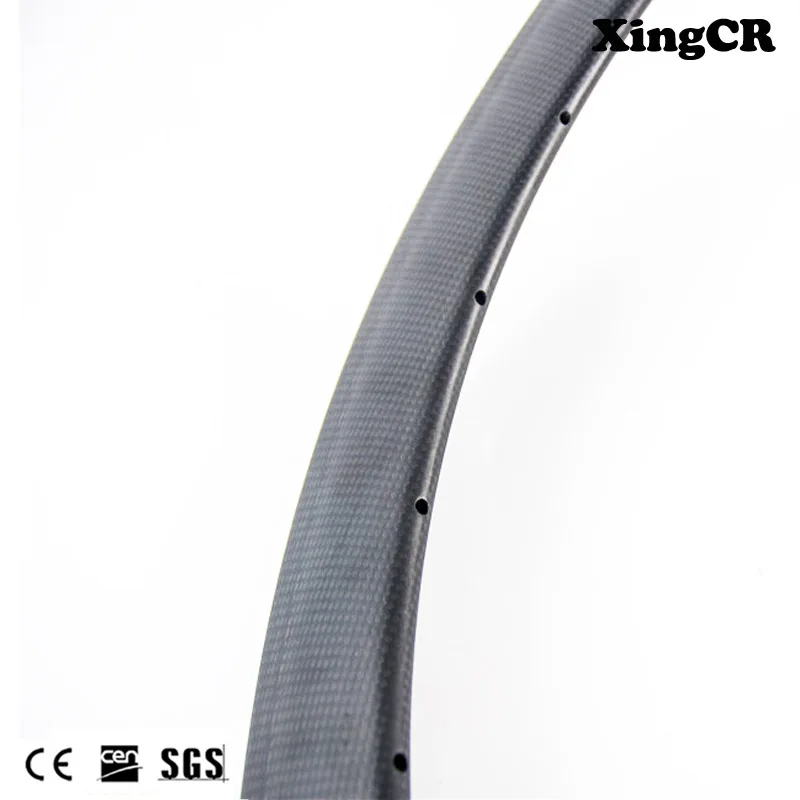700C Road Bicycle Rims 23mm Full Carbon Fiber 50mm Depth Tubular 1 pair