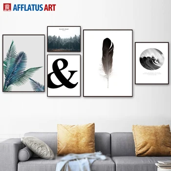 

Forest Landscape Green Leafs Quote Wall Art Canvas Painting Posters And Prints Nordic Poster Wall Pictures For Living Room Decor