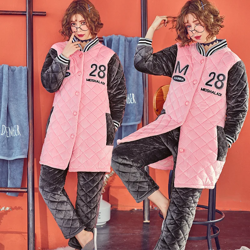 

Autumn and winter months clothes thicker laminated cotton loose comfortable mid-length pregnant women out of home service suits