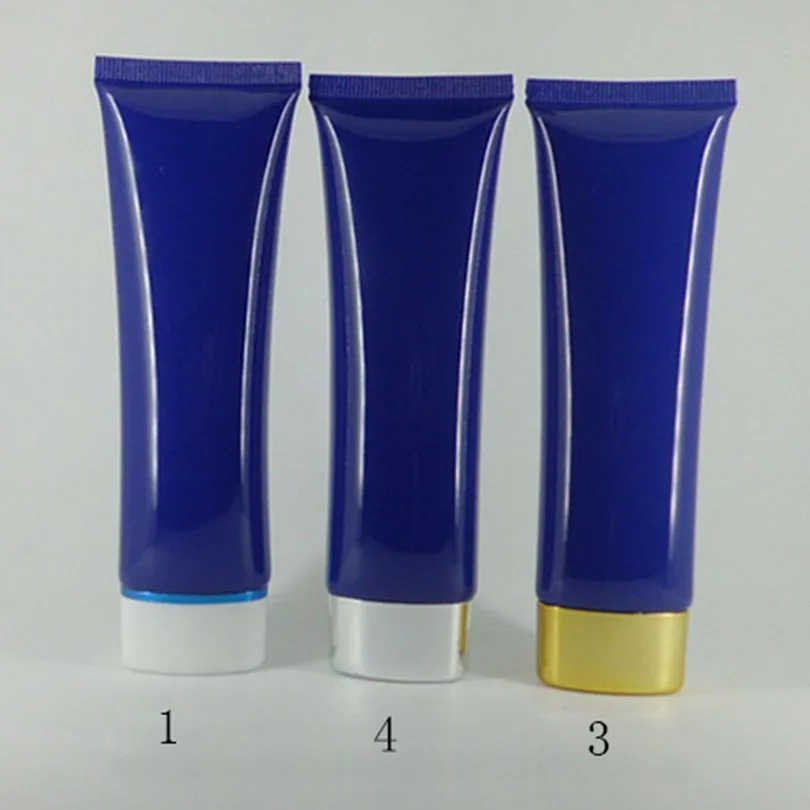 30 шт 50 г синий пластик Мягкая трубка косметическое средство для очищения лица
