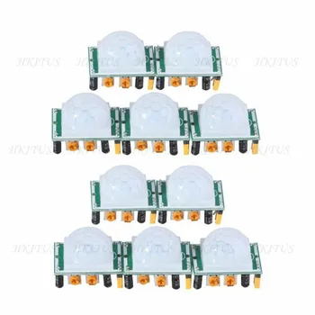 

Wholesale 10Pcs/Lot Pyroelectric Infrared sensor SR501 Human Body Detecting HC-SR501 PIR Motion Sensor Module for Arduino MCU