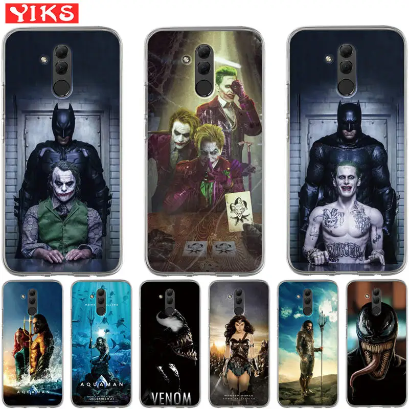 

Luxury Aquaman Joker venom Case For Huawei Mate 9 10 20 P8 P9 P10 P20 Lite Plus Pro 2017 Cover Case TPU Coque The Avengers Etui
