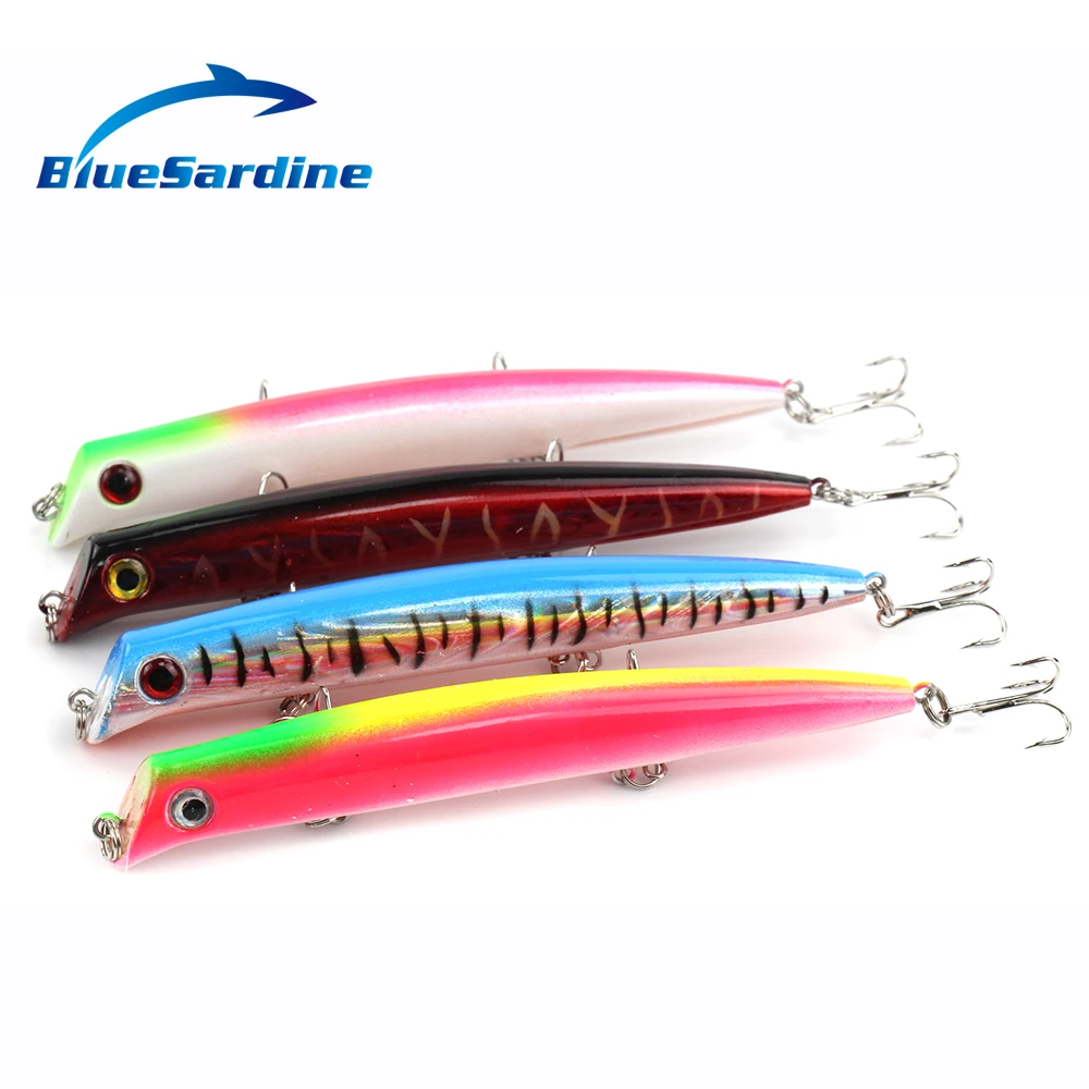 Рыболовная приманка Поппер BlueSardine 4 шт. 15 г 13 см жесткие приманки с 3 крючками