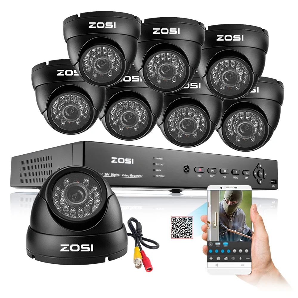  ZOSI 8CH Full 960H CCTV System Waterproof Video Recorder 1000TVL Home Security Camera Surveillance Kits 