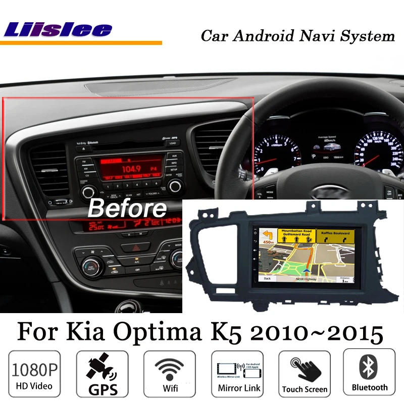 Clearance Liislee For Kia Optima K5 Right Hand Drive RHD 2010~2015 Car Radio Android NAVI Map Navigation Multimedia System BT Radio No DVD 2