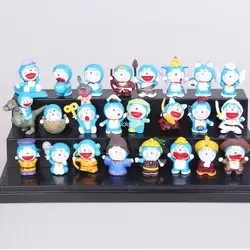 24 шт./компл. Doraemon Pokonyan нобита ноби Креативные украшения подарок на день рождения ПВХ фигурку Коллекционная модель игрушки OPP 3 см B871