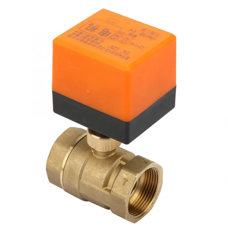 

DC 12V Electric valve 2 Way 3 Wire Brass Valve Motorized Ball Valve Electrical Valve DN32 G1-1/4in valvula solenoide