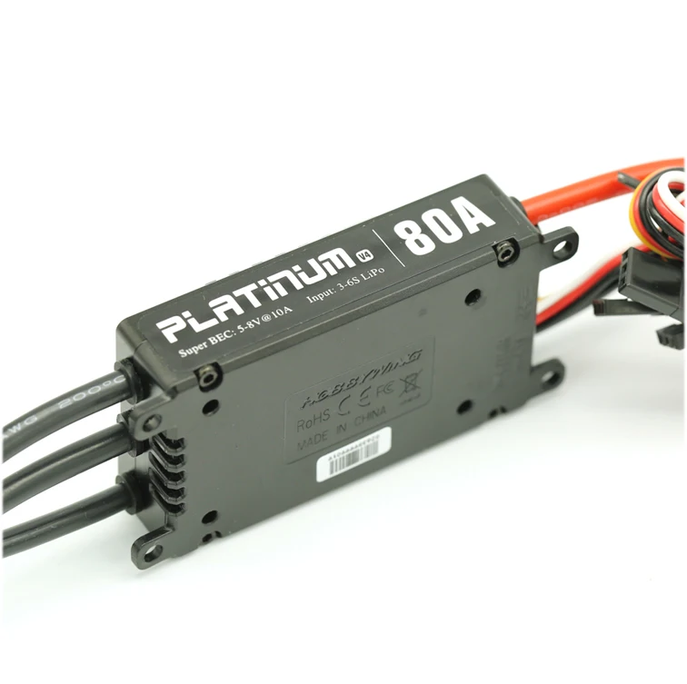 1pcs Hobbywing Platinum 80A V4 3-6S Lipo Brushless ESC for Airplane | Игрушки и хобби