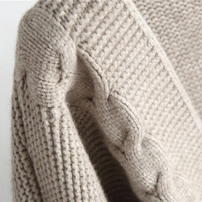 Cardigan Women 2018 Autumn Winter Cashmere Blending Twist Knitted Open Stitch V Neck Casual Elegent Short Outwear Coat Sweater