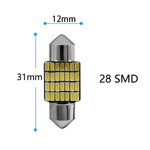 1 шт. 3014 led гирлянда canbus лампы c5w c10w 31 мм 36 мм 39 мм 42 мм светодиодные лампы для авто Интерьер лампа для чтения багажник лампа чистый белый - Испускаемый цвет: 31mm