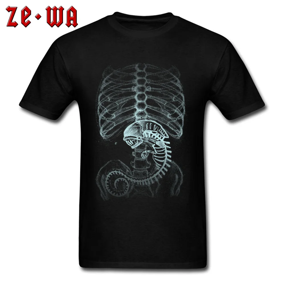 Creepy Pregnant Brand Summer Tops Tees Round Collar Autumn 100% Cotton Short Sleeve T-Shirt for Men Leisure T Shirts Creepy Pregnant black
