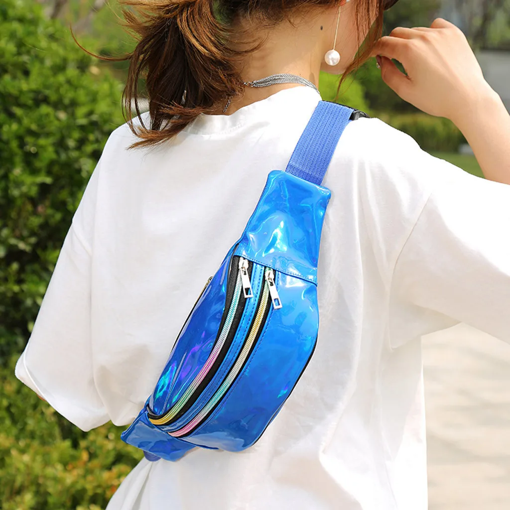 Женская поясная сумка, модная Женская Студенческая уличная спортивная сумка на молнии, сумка-мессенджер, нагрудная сумка, поясная сумка