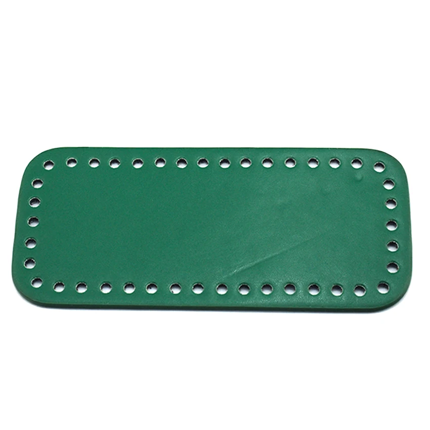 18x8cm Bottom for Knitting Bag PU Patent Leather Bag Accessories Rectangle Bottom with Holes Diy Crochet Bag Bottom KZBT017