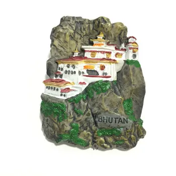 

Tourist Souvenirs Fridge Magnets Bhutan Travel 3D Resin Handmade Magnetic Refrigerator Sticker Home Decoration