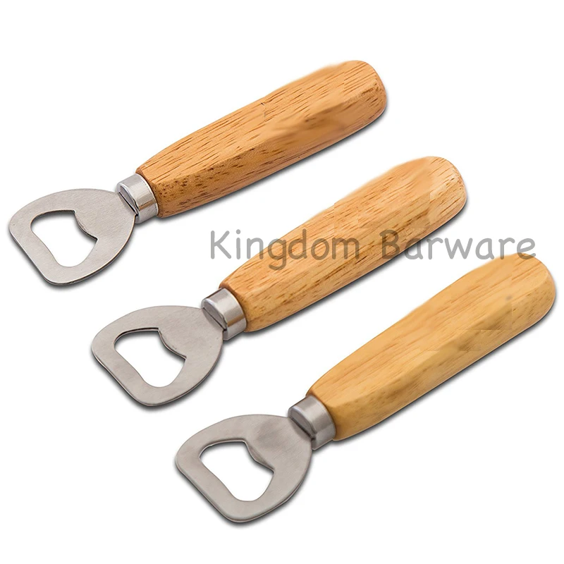 Bottle Opener Set Of 3 Wooden Bartender Bottle Openers Soft Handle