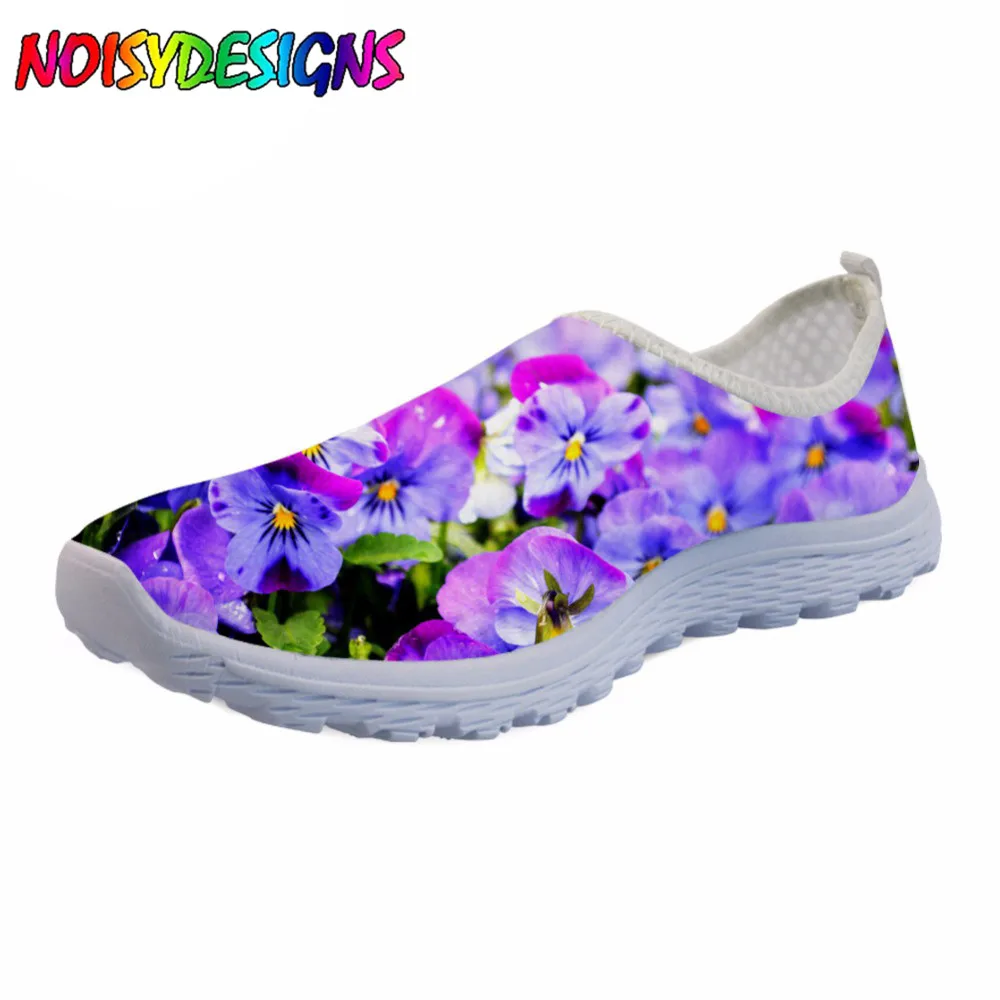 

Noisydesigns Floral Style Women Casual Sneakers 3D Pretty Flower Printing Spring Summer Mesh girls Shoes for Lady Zapatos Mujer