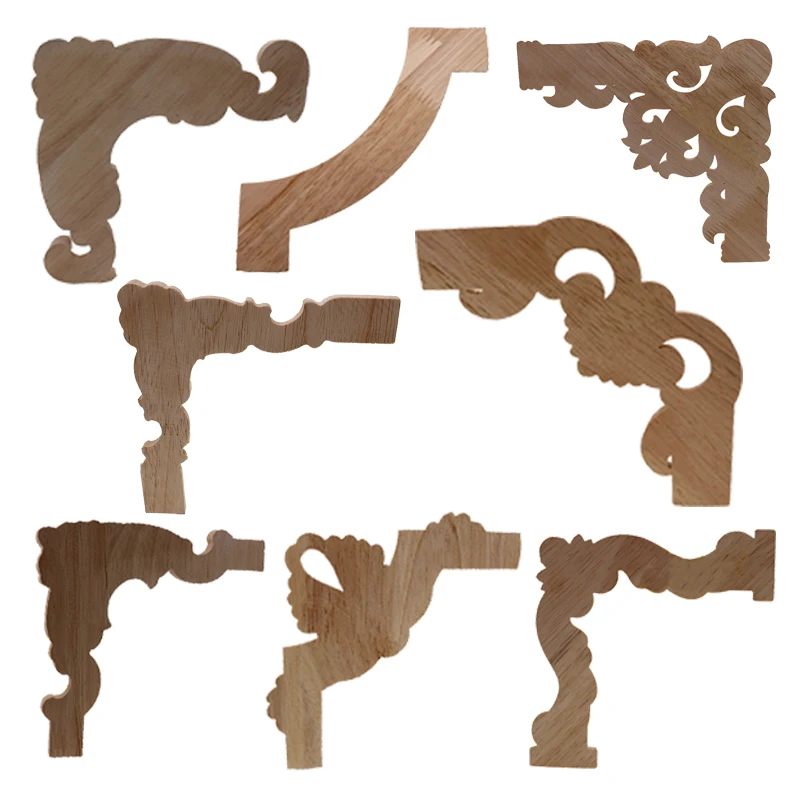 Decorative Wood Appliques For Home Furniture Door Decor Crafts
