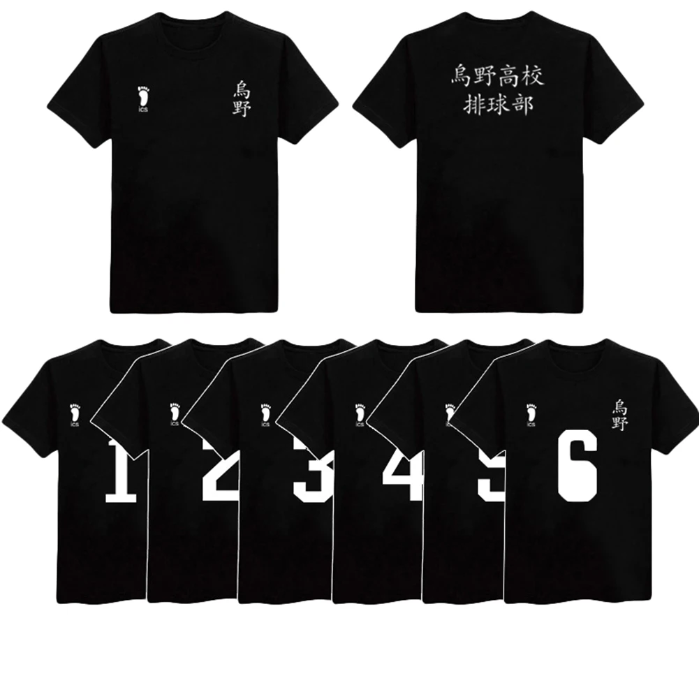 

Brdwn Haikyuu Karasuno Koukou High School Fallen Crows Hinata Shoyo Cosplay Short Sleeve Tee T-shirt Tops