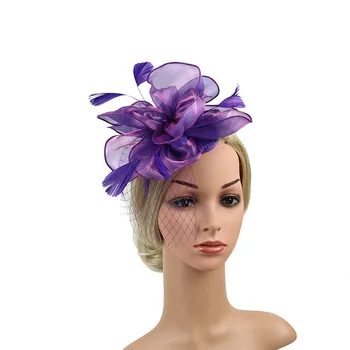 

Women Fascinator Headband Hair Clip Wedding Ladies Day Races Royal Ascot Bride Dance Party Hat Accessories
