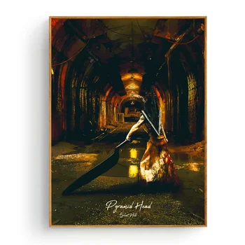 

Silent Hill Pyramid Head Art Silk Fabric Poster And Print Wall Art Picture Painting Home Decor