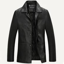 Кожаная мужская куртка из мягкой искусственной кожи, мужские повседневные ветровки, мужские пальто размера Плюс XXXL 4XL,, 1