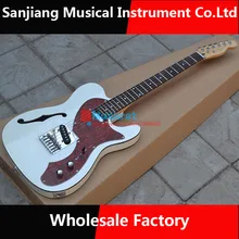 Электрический Гитары TL белого цвета F отверстие 6 Струны для Гитары дать в качестве подарка рюкзак циферблат срез