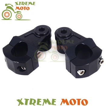 

1 1/8" 28MM CNC Black HandleBar Fat Bar Clamp Riser For CR YZ KX RM KTM Motorcycle Motocross Dirt Bike