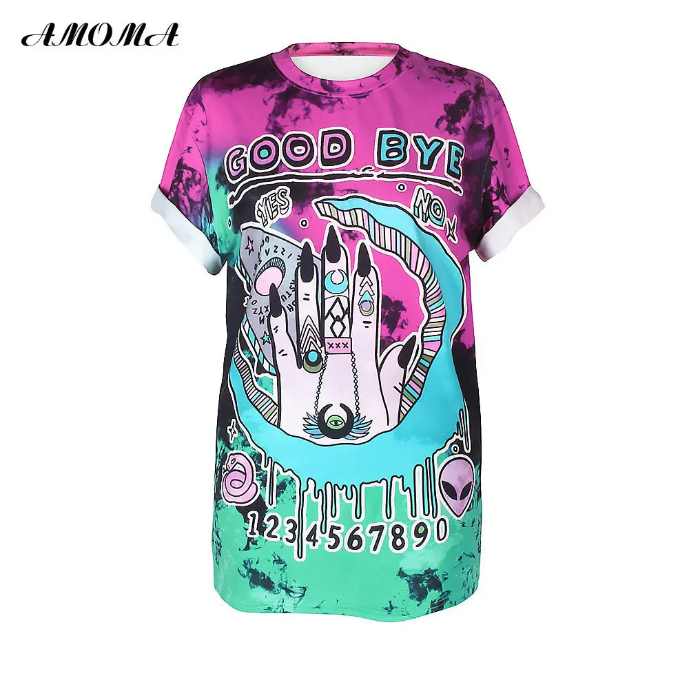 

AMOMA MEN /WOMEN Unisex Casual 3D-Printed Street Style T-Shirts Short Sleeve Tops Tees Goodbye