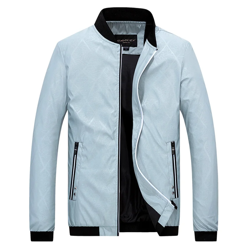 

HCXY High quality 2019 Spring Fashion Men's Plaid Casual Jackets Men Jacket Male Coats Standing collar Rib sleeve Zipper Teenage